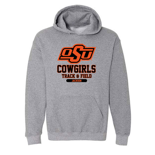 Oklahoma State - NCAA Women's Track & Field : Madisyn Jackson - Classic Fashion Shersey Hooded Sweatshirt-0