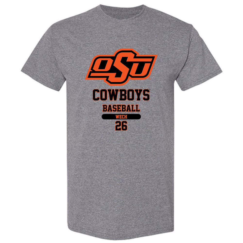 Oklahoma State - NCAA Baseball : Noah Wech - Classic Fashion Shersey T-Shirt-0