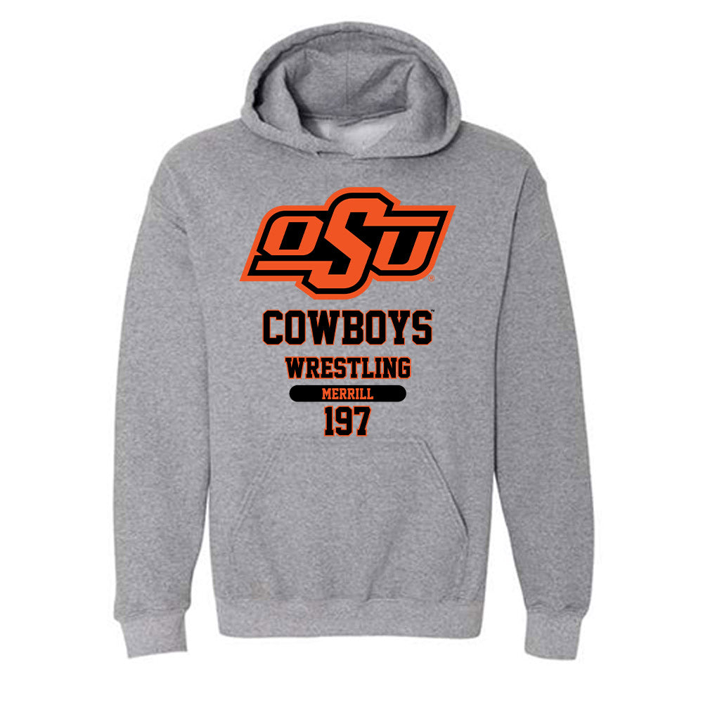 Oklahoma State - NCAA Wrestling : Cody Merrill - Classic Fashion Shersey Hooded Sweatshirt-0