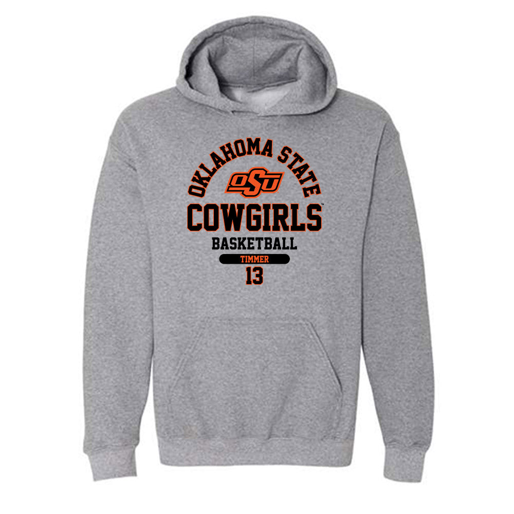 Oklahoma State - NCAA Women's Basketball : Haleigh Timmer - Classic Fashion Shersey Hooded Sweatshirt-0