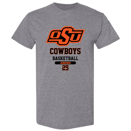 Oklahoma State - NCAA Men's Basketball : Robert Jennings - Classic Fashion Shersey T-Shirt