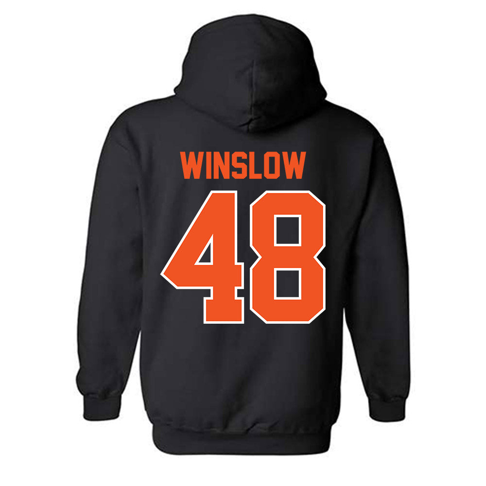 Oklahoma State - NCAA Baseball : Drew Winslow - Sports Shersey Hooded Sweatshirt-1