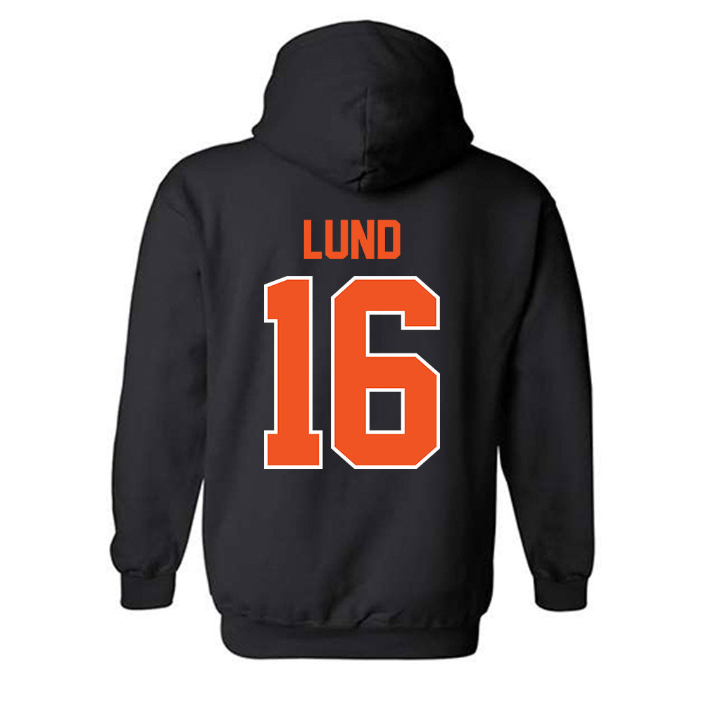 Oklahoma State - NCAA Baseball : Ethan Lund - Sports Shersey Hooded Sweatshirt-1