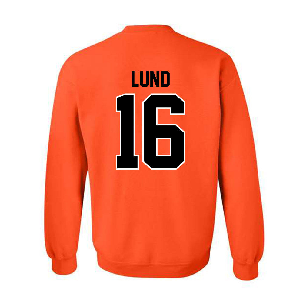 Oklahoma State - NCAA Baseball : Ethan Lund - Sports Shersey Crewneck Sweatshirt-1