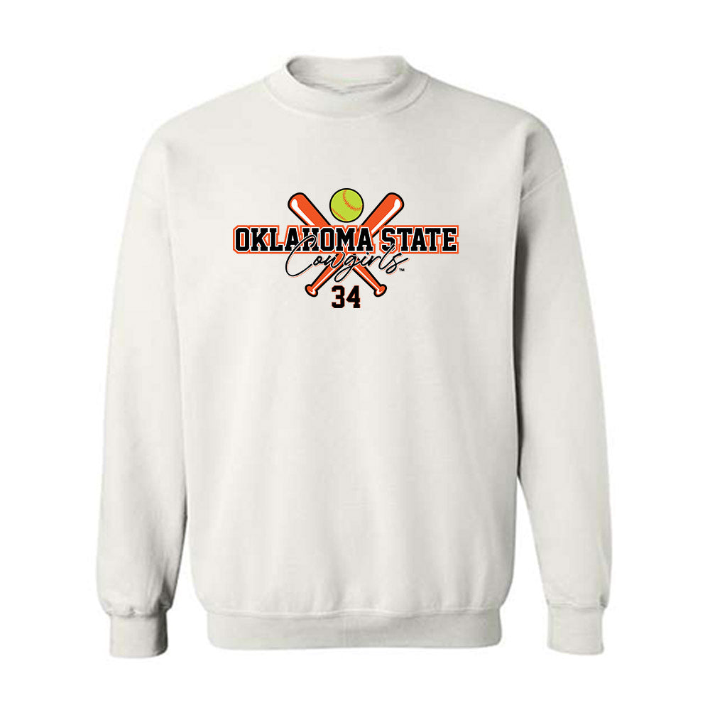 Oklahoma State - NCAA Softball : Jayelle Austin - Sports Shersey Crewneck Sweatshirt-0