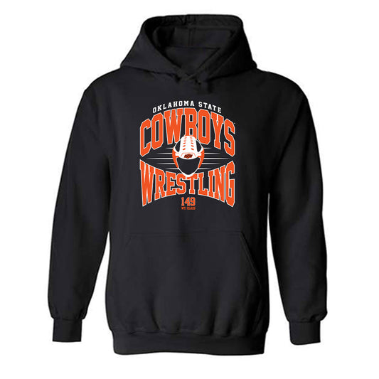 Oklahoma State - NCAA Wrestling : Max Bishop - Sports Shersey Hooded Sweatshirt-0