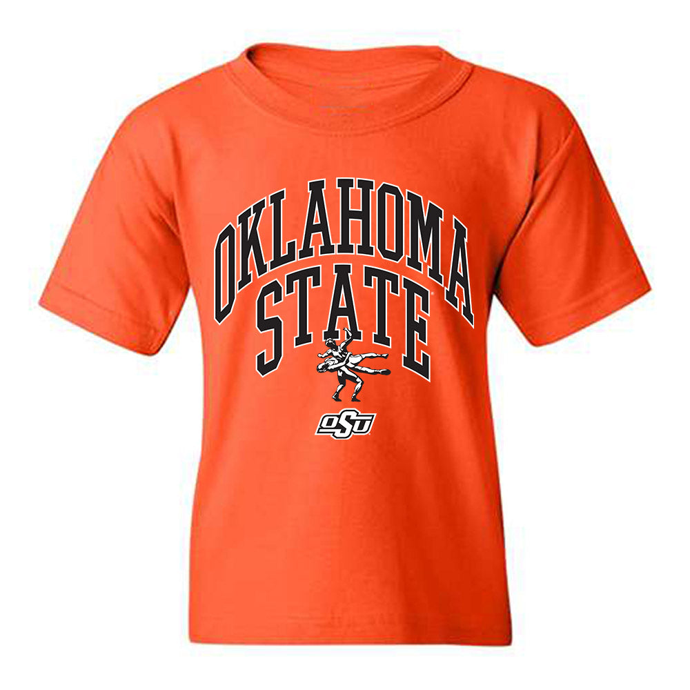 Oklahoma State - NCAA Wrestling : Max Bishop - Sports Shersey Youth T-Shirt-0