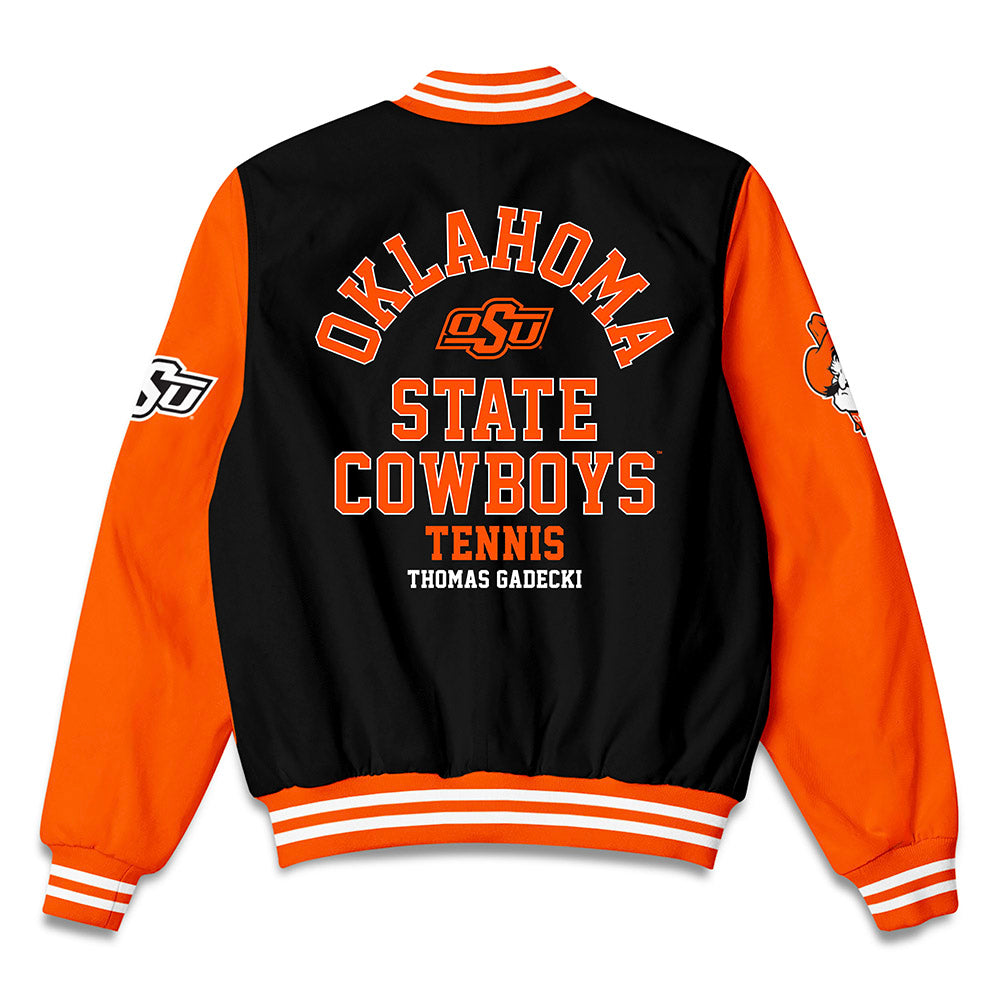 Oklahoma State - NCAA Men's Tennis : Thomas Gadecki - Bomber Jacket-1
