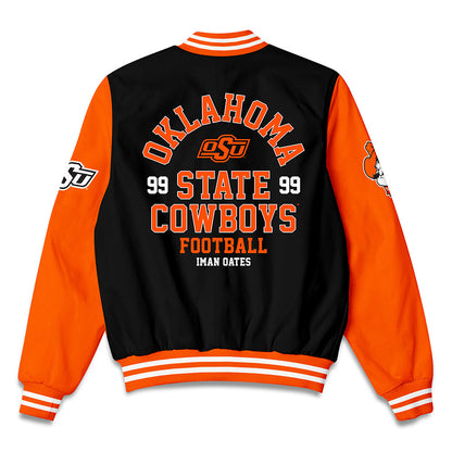 Oklahoma State - NCAA Football : Iman Oates - Bomber Jacket-1