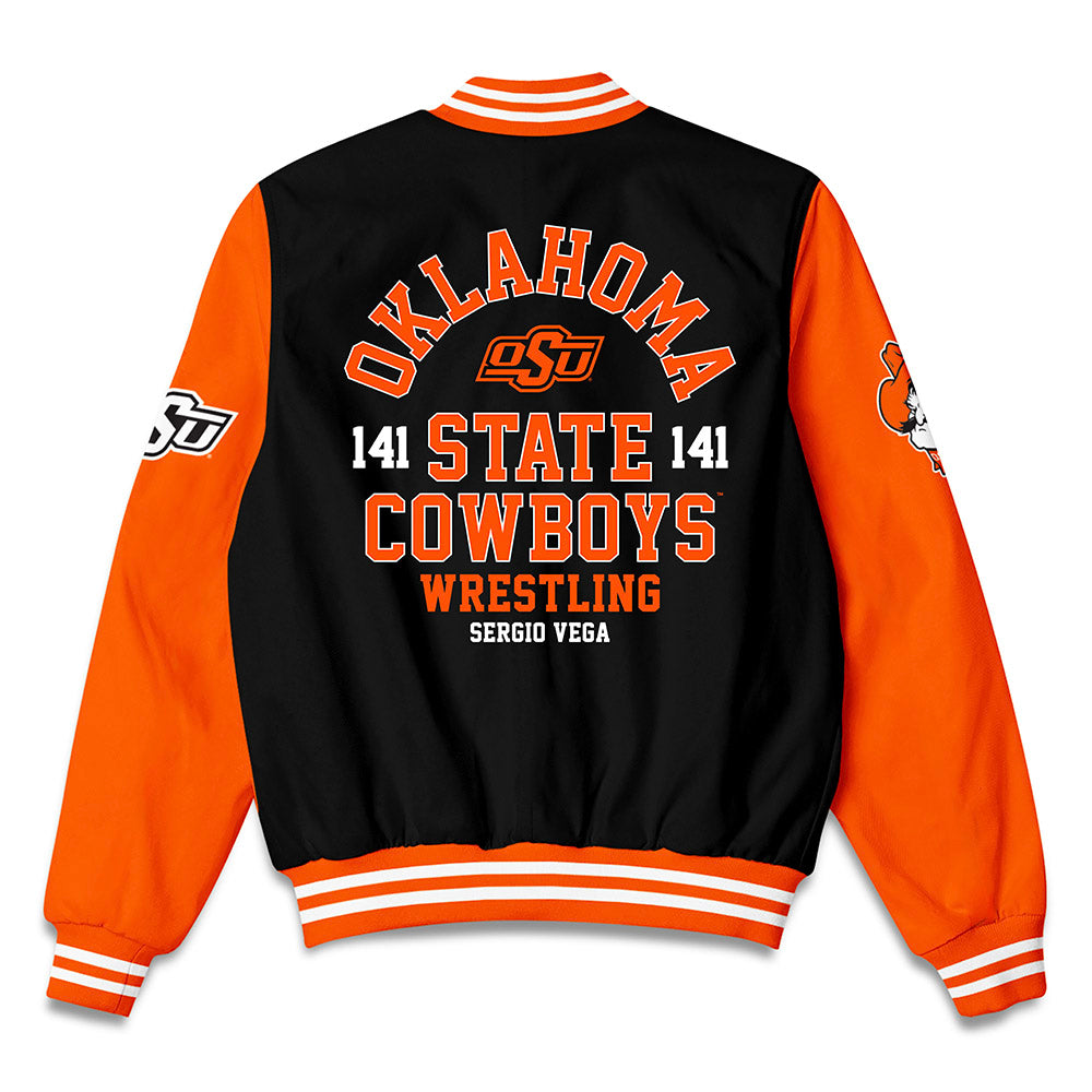 Oklahoma State - NCAA Wrestling : Sergio Vega - Bomber Jacket-1
