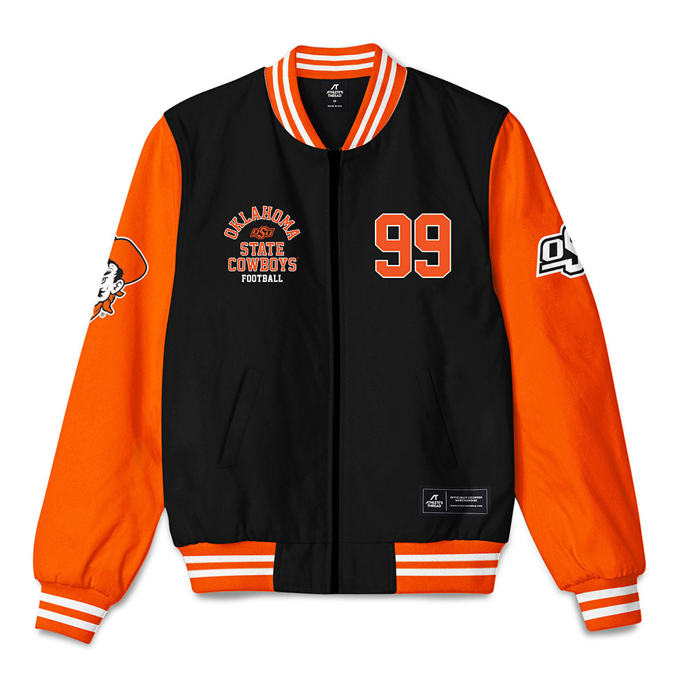Oklahoma State - NCAA Football : Iman Oates - Bomber Jacket-0