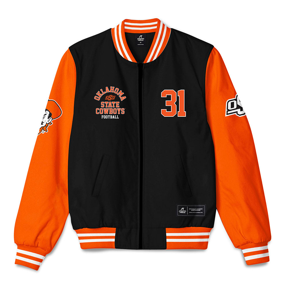 Oklahoma State - NCAA Football : Billy Walton III - Bomber Jacket-0
