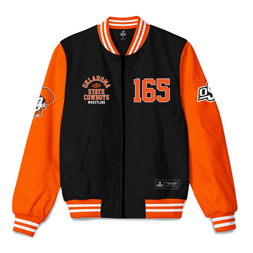 Oklahoma State - NCAA Wrestling : Ishmael Guerrero - Bomber Jacket-0