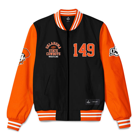 Oklahoma State - NCAA Wrestling : Max Bishop - Bomber Jacket-0