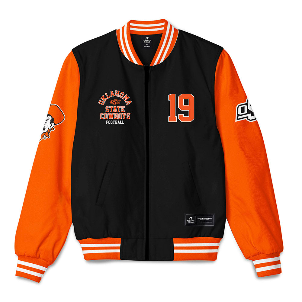 Oklahoma State - NCAA Football : DJ Jackson Jr - Bomber Jacket-0