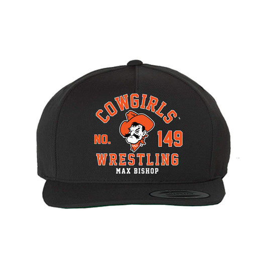 Oklahoma State - NCAA Wrestling : Max Bishop - Snapback Hat-0