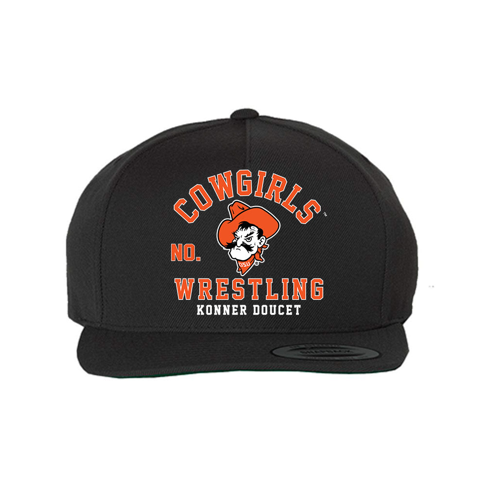 Oklahoma State - NCAA Wrestling : Konner Doucet - Snapback Hat-0