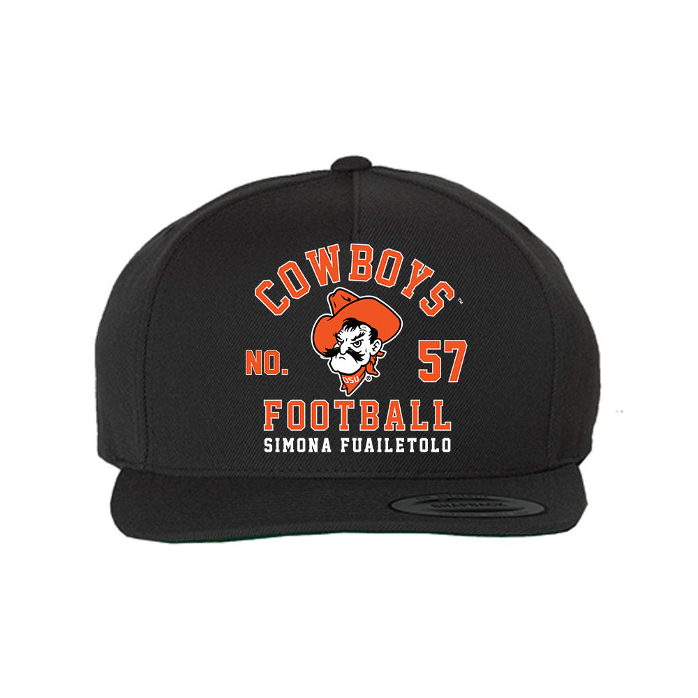 Oklahoma State - NCAA Football : Simona Fuailetolo - Snapback Hat-0