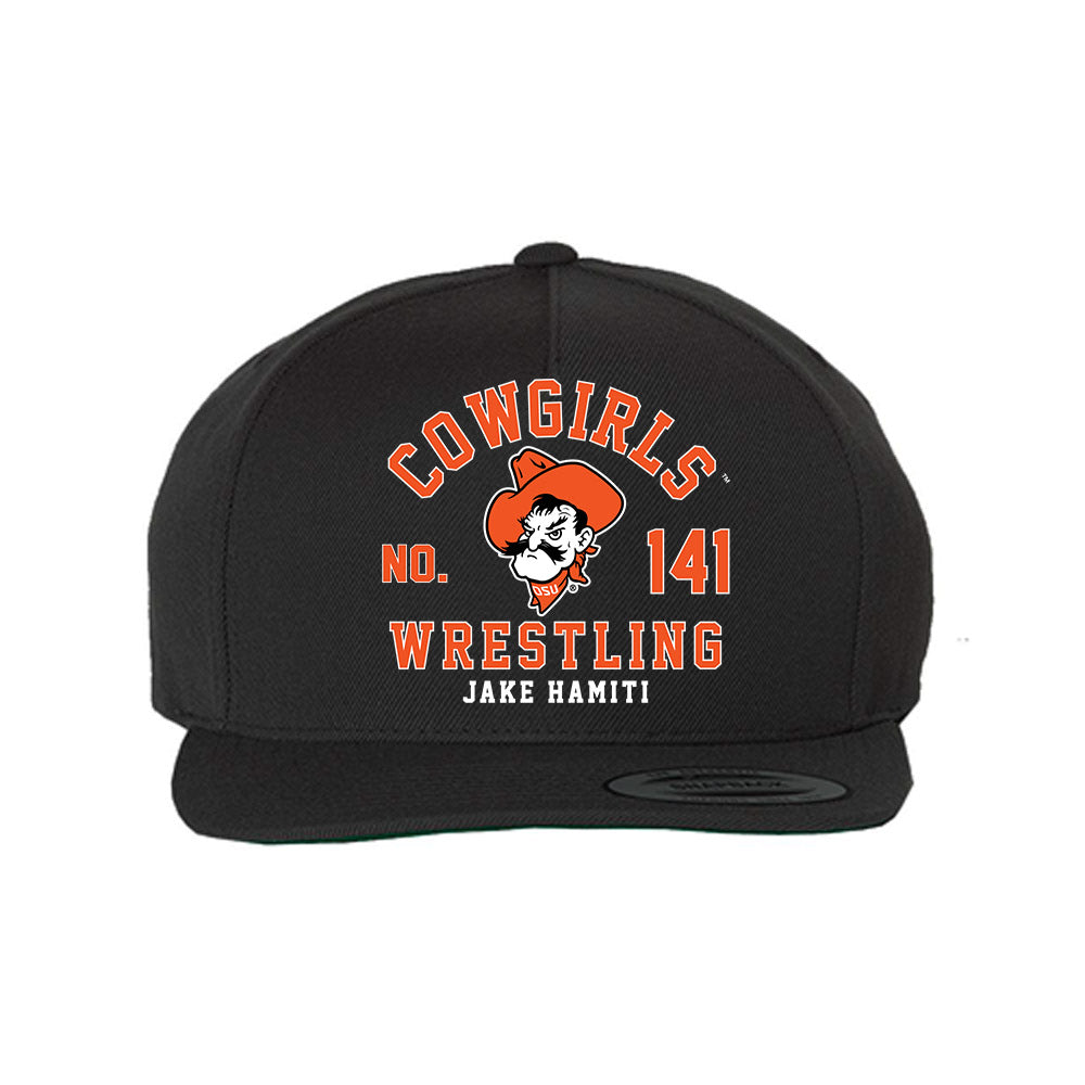 Oklahoma State - NCAA Wrestling : Jake Hamiti - Snapback Hat-0