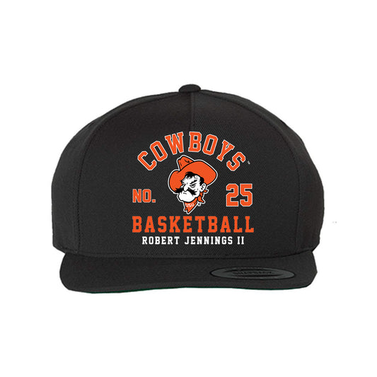 Oklahoma State - NCAA Men's Basketball : Robert Jennings II - Snapback Hat-0