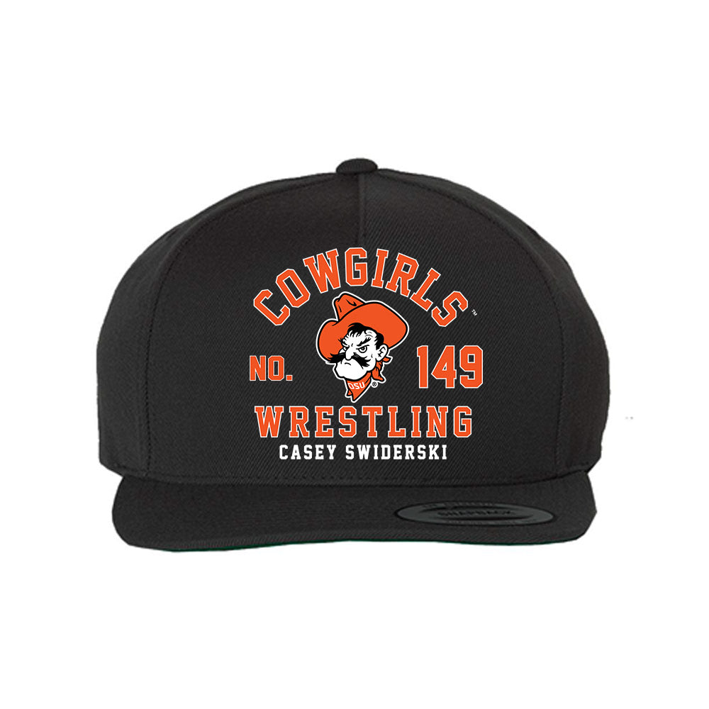 Oklahoma State - NCAA Wrestling : Casey Swiderski - Snapback Hat-0