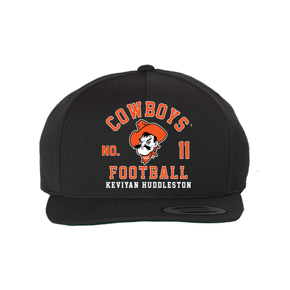 Oklahoma State - NCAA Football : Keviyan Huddleston - Snapback Hat-0