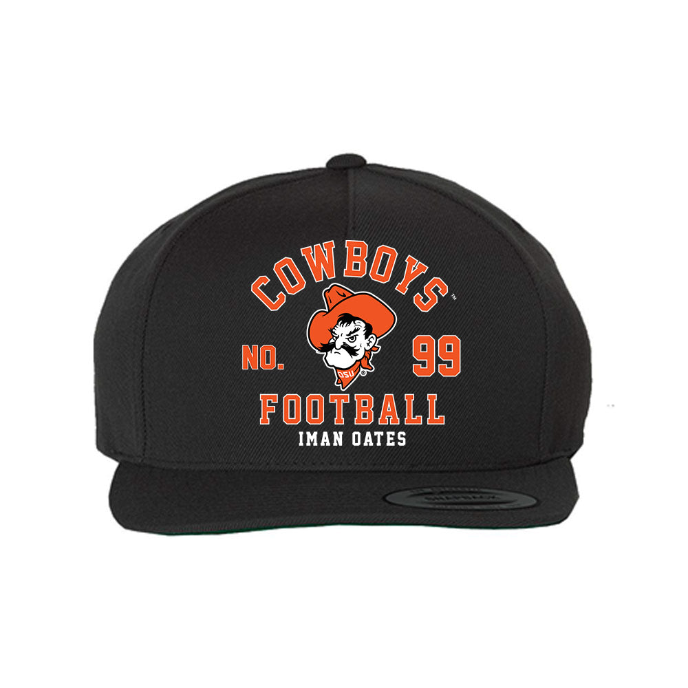Oklahoma State - NCAA Football : Iman Oates - Snapback Hat-0