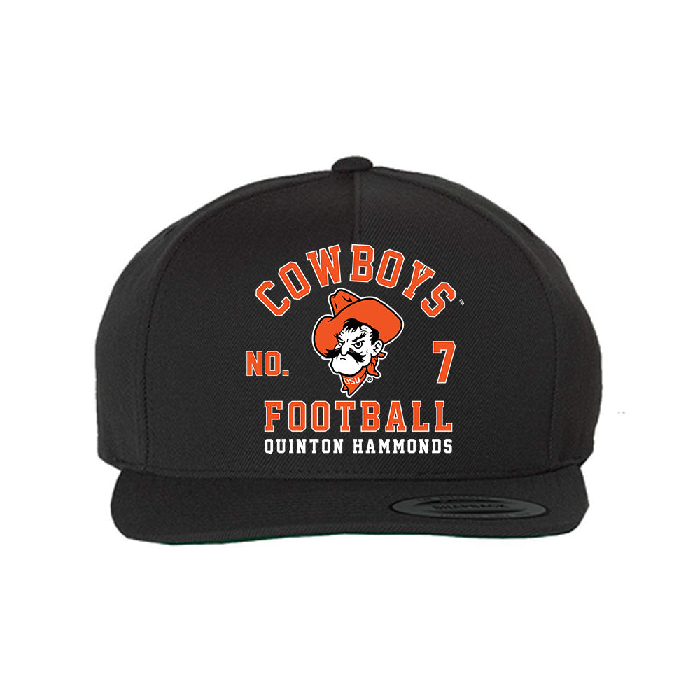 Oklahoma State - NCAA Football : Quinton Hammonds - Snapback Hat-0