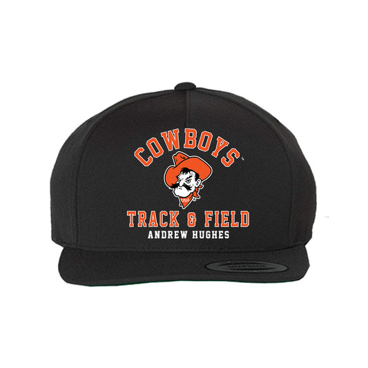 Oklahoma State - NCAA Men's Track & Field : Andrew Hughes - Snapback Hat-0