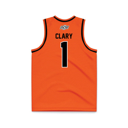 Oklahoma State - NCAA Men's Basketball : Kanye Clary - Orange Basketball Jersey-1