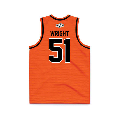 Oklahoma State - NCAA Men's Basketball : John-Michael Wright - Basketball Jersey
