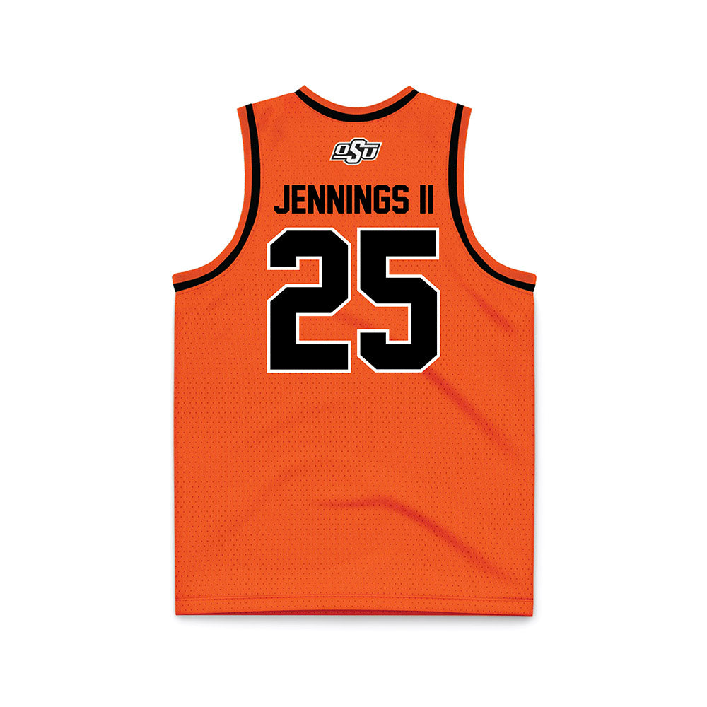 Oklahoma State - NCAA Men's Basketball : Robert Jennings II - Orange Basketball Jersey-1