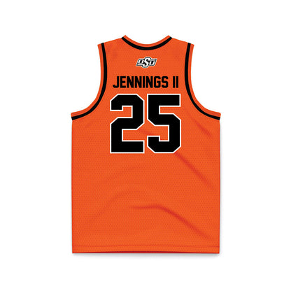 Oklahoma State - NCAA Men's Basketball : Robert Jennings II - Orange Basketball Jersey-1