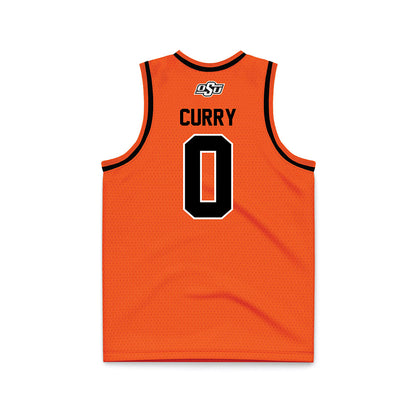 Oklahoma State - NCAA Men's Basketball : Jaylen Curry - Orange Basketball Jersey-1