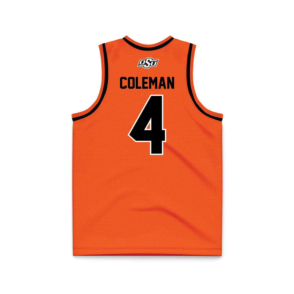 Oklahoma State - NCAA Men's Basketball : Christian Coleman - Orange Basketball Jersey-1