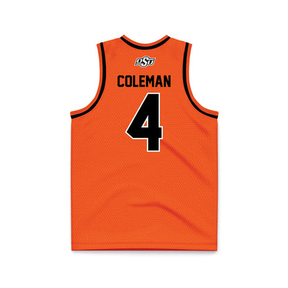 Oklahoma State - NCAA Men's Basketball : Christian Coleman - Orange Basketball Jersey-1