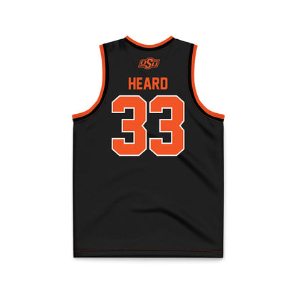 Oklahoma State - NCAA Women's Basketball : Tyla Heard - Black Basketball Jersey-1