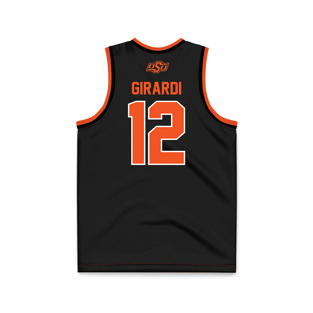 Oklahoma State - NCAA Women's Basketball : Lena Girardi - Black Basketball Jersey-1