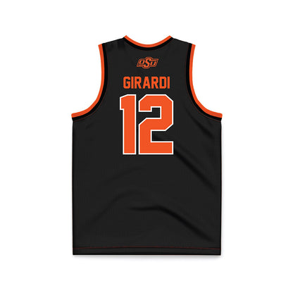 Oklahoma State - NCAA Women's Basketball : Lena Girardi - Black Basketball Jersey-1