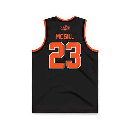 Oklahoma State - NCAA Women's Basketball : Liv McGill - Black Basketball Jersey-1