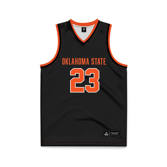 Oklahoma State - NCAA Women's Basketball : Liv McGill - Black Basketball Jersey-0