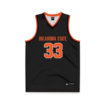Oklahoma State - NCAA Women's Basketball : Tyla Heard - Black Basketball Jersey-0