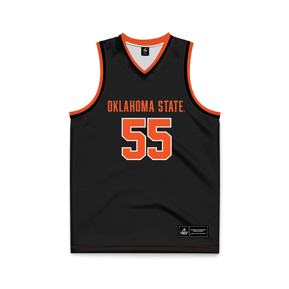 Oklahoma State - NCAA Women's Basketball : Audi Crooks - Black Basketball Jersey-0