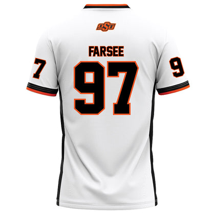 Oklahoma State - NCAA Football : Nygel Farsee - White Football Jersey-1