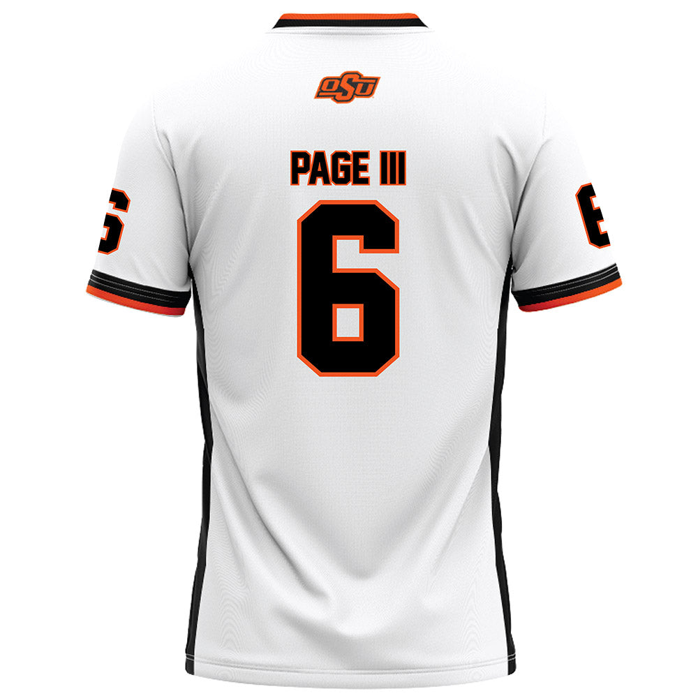 Oklahoma State - NCAA Football : Tre Page III - White Football Jersey-1