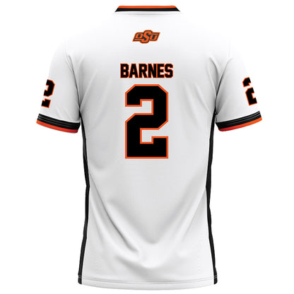 Oklahoma State - NCAA Football : Chris Barnes - White Football Jersey-1