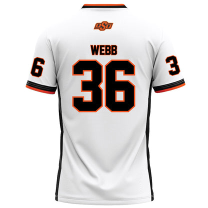 Oklahoma State - NCAA Football : Ayden Webb - White Football Jersey-1