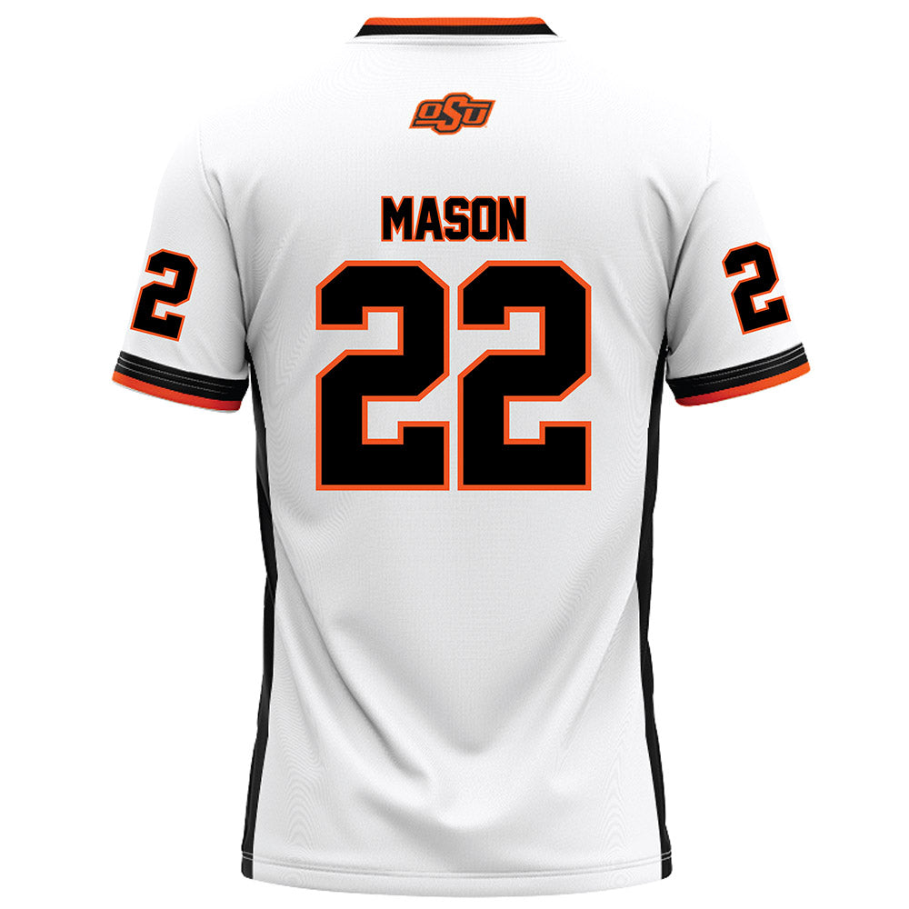 Oklahoma State - NCAA Football : William Mason - White Football Jersey-1