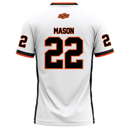 Oklahoma State - NCAA Football : William Mason - White Football Jersey-1