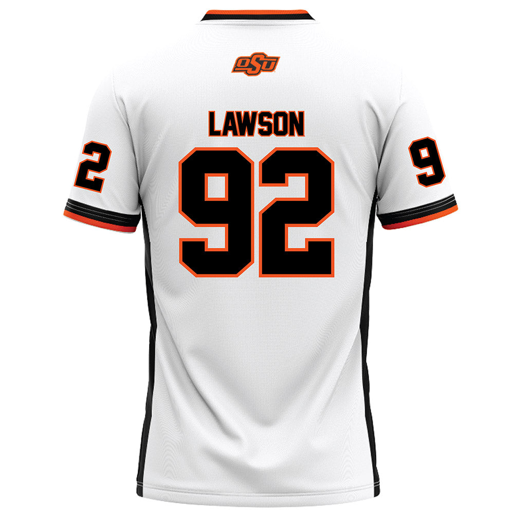 Oklahoma State - NCAA Football : Jerry Lawson - White Football Jersey-1